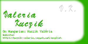 valeria kuczik business card