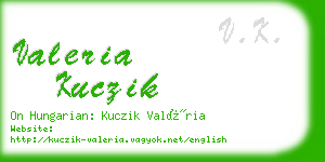valeria kuczik business card